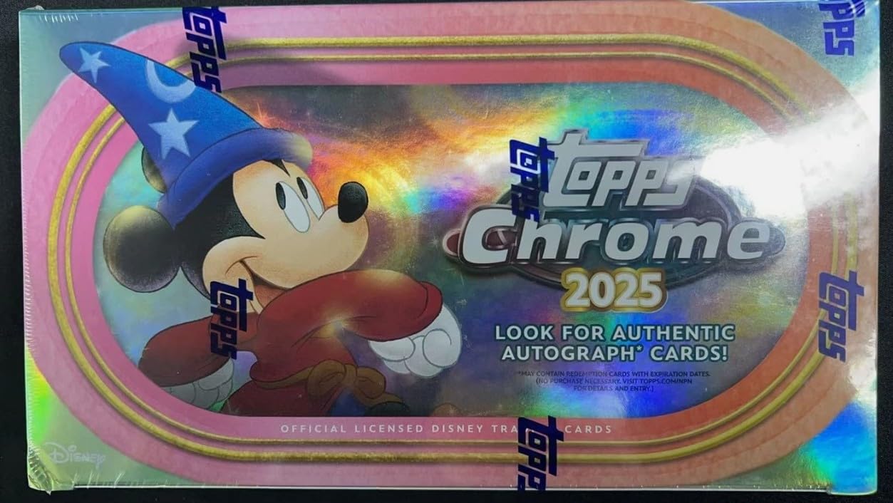 2025 Topps Disney Chrome Factory Sealed Hobby Box (Look For Sketch Cards And Authentic Autograph Cards)