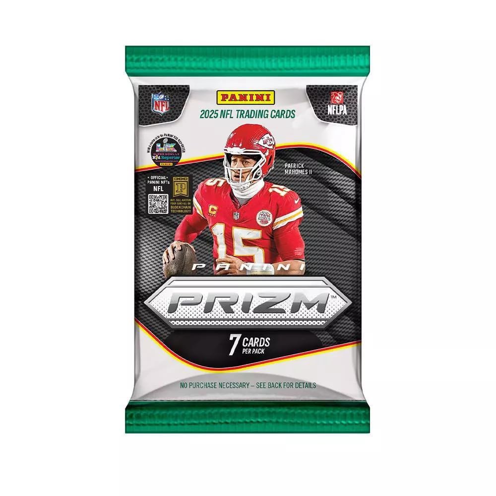 2025 Panini NFL Football Prizm Football Trading Card Hobby Mega Box (Purple Pulsar Prizms)