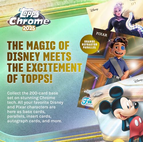 2025 Topps Chrome Disney - Factory Sealed - Mega Box