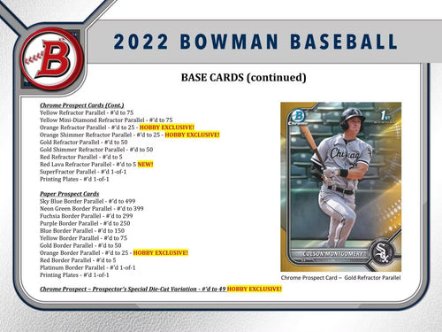 2022 Topps Bowman Baseball Trading Card Mega Box