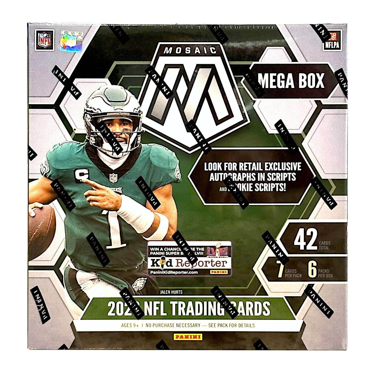 2022 Panini Mosaic NFL Football MEGA Box (6 pks/bx), Multi-color