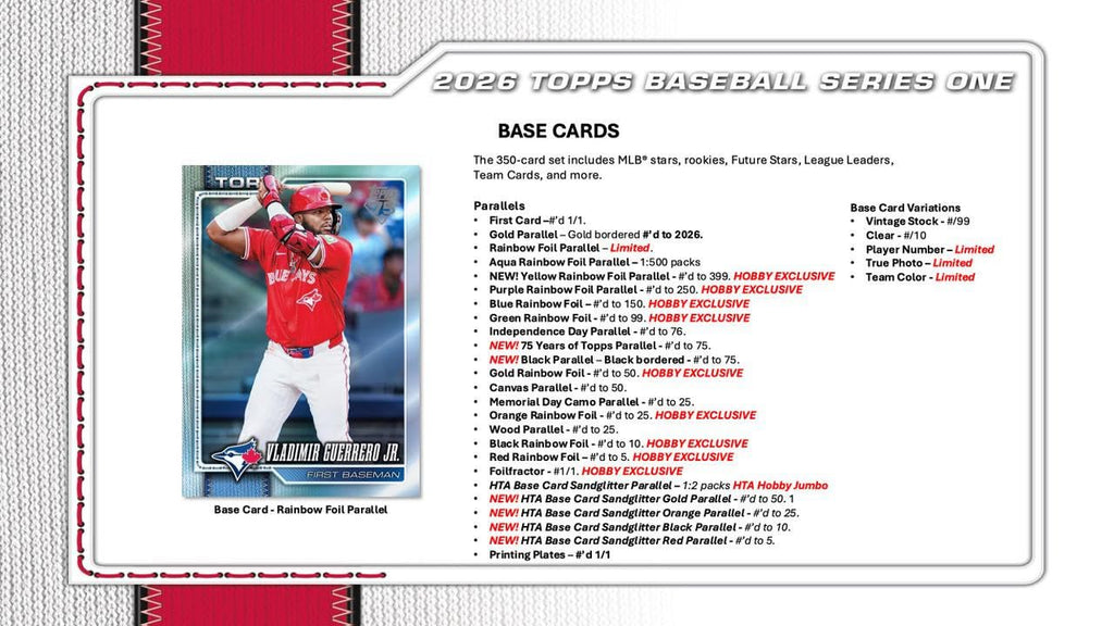 2026 Topps Series 1 Baseball Hobby Jumbo Box