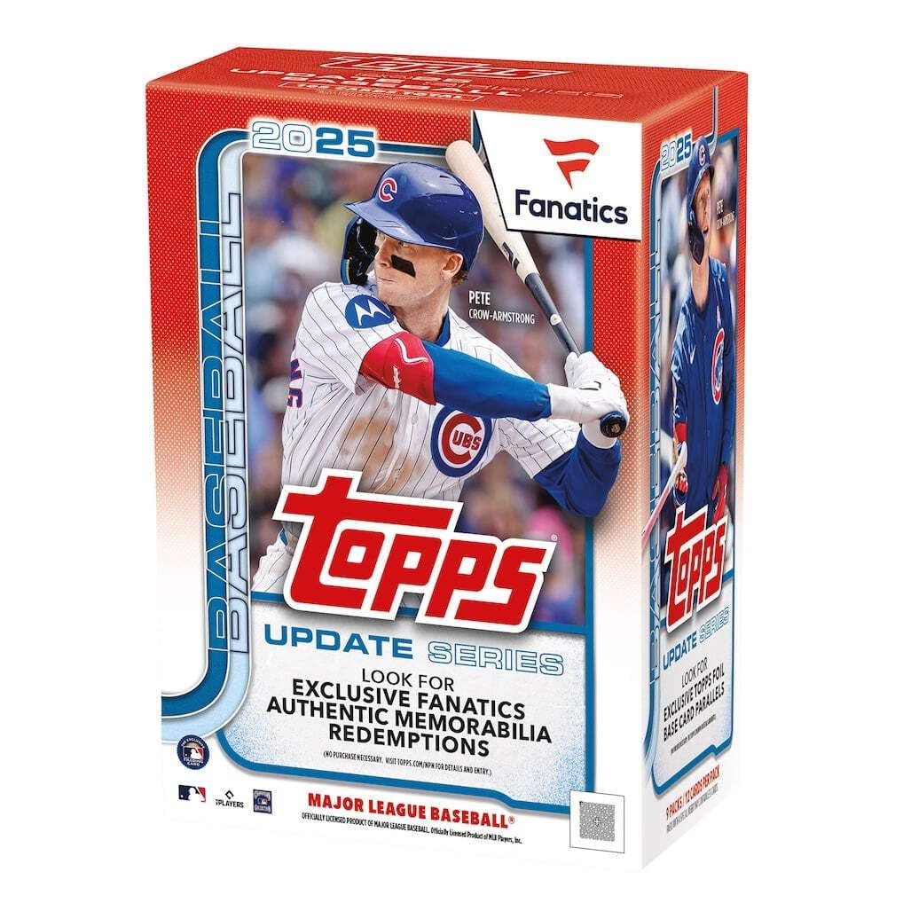 2025 Topps Update Series Trading Card Retail Display Box – 20 Packs, 14 Cards per Pack – Look for Autograph & Relic Cards, Retail Exclusive Holo Foil Parallels