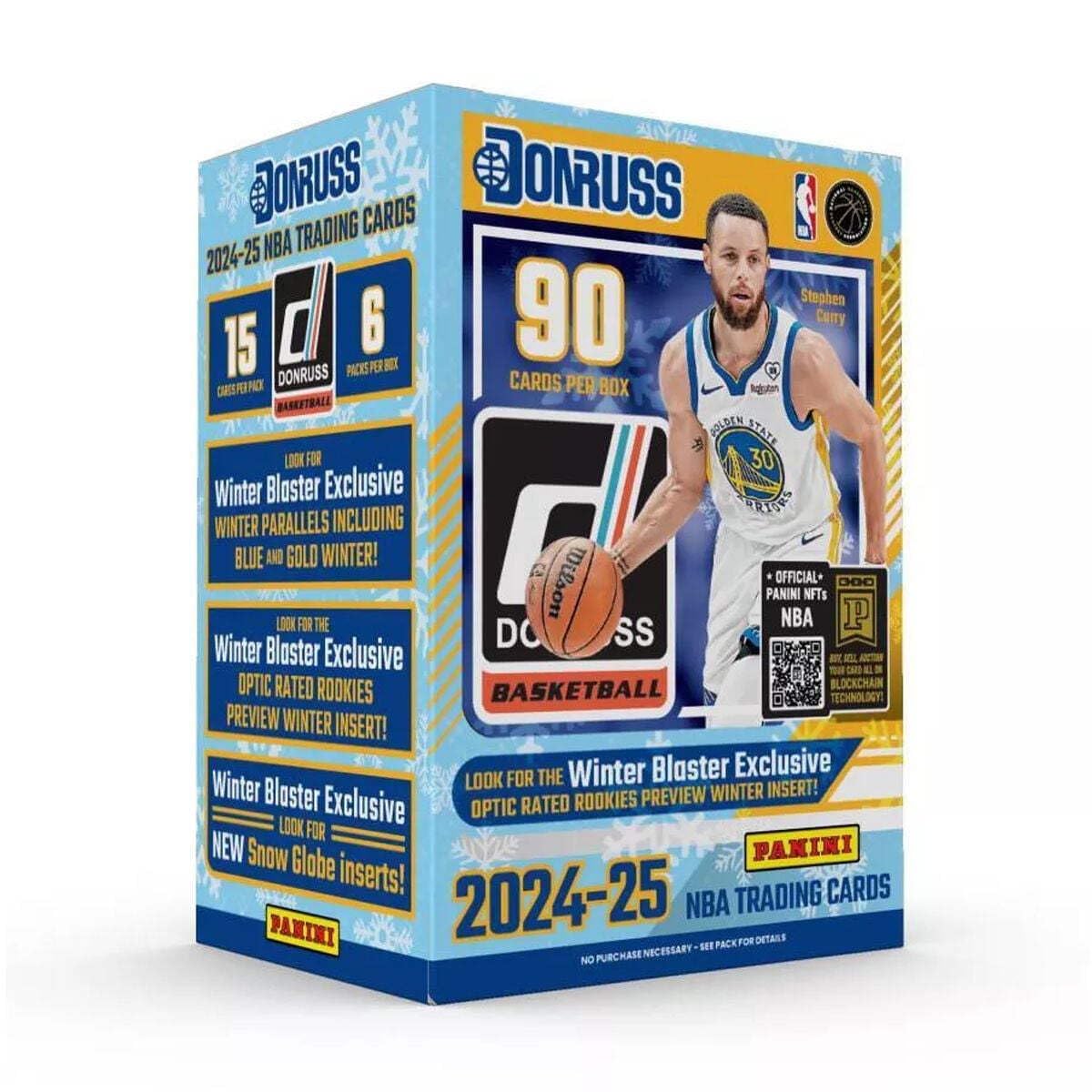 2024-25 Panini NBA Donruss Basketball Trading Card Blaster Box (Winter Blaster Exclusive Optic Rated Rookies Preview Winter Inserts)