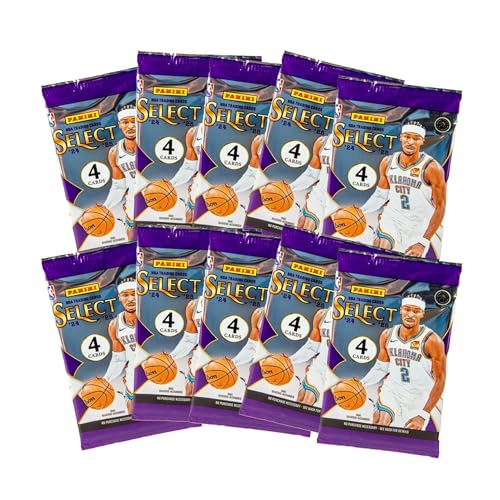 2024–25 Panini Select NBA Basketball Mega Box – Official Trading Cards – Retail Exclusive Blue & Red Prizms, Rookie Cards & Inserts – Sealed Box