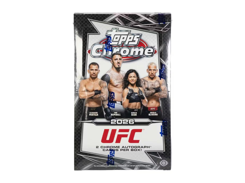 2026 Topps Chrome UFC Hobby Trading Card Box (2 Autographs Per Trading Card Box)