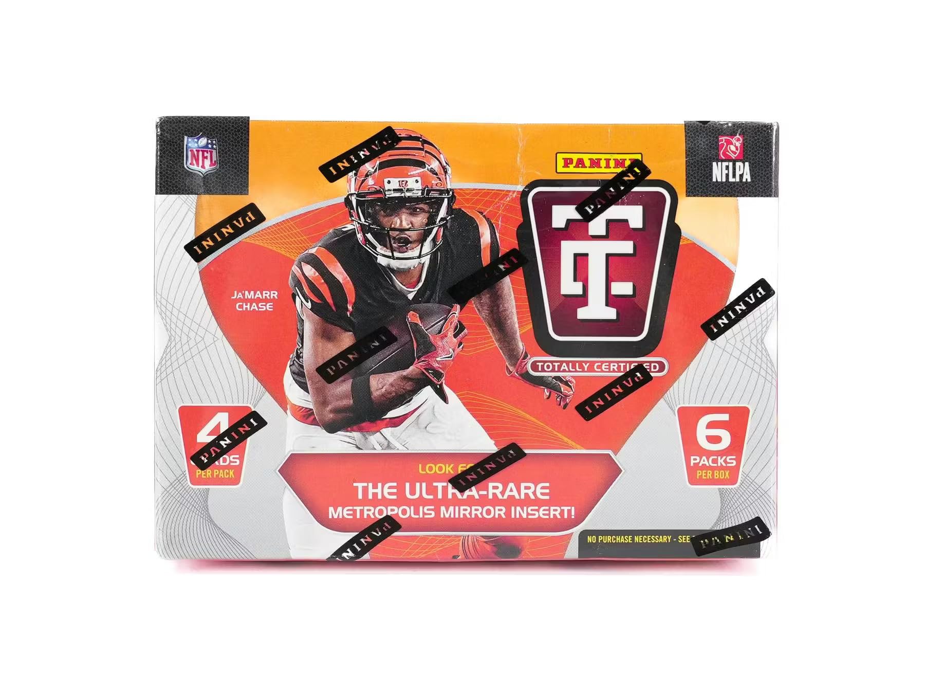 2024 Panini Totally Certified Football 6-Pack Blaster Trading Card Box (Four Parallels Per Box)
