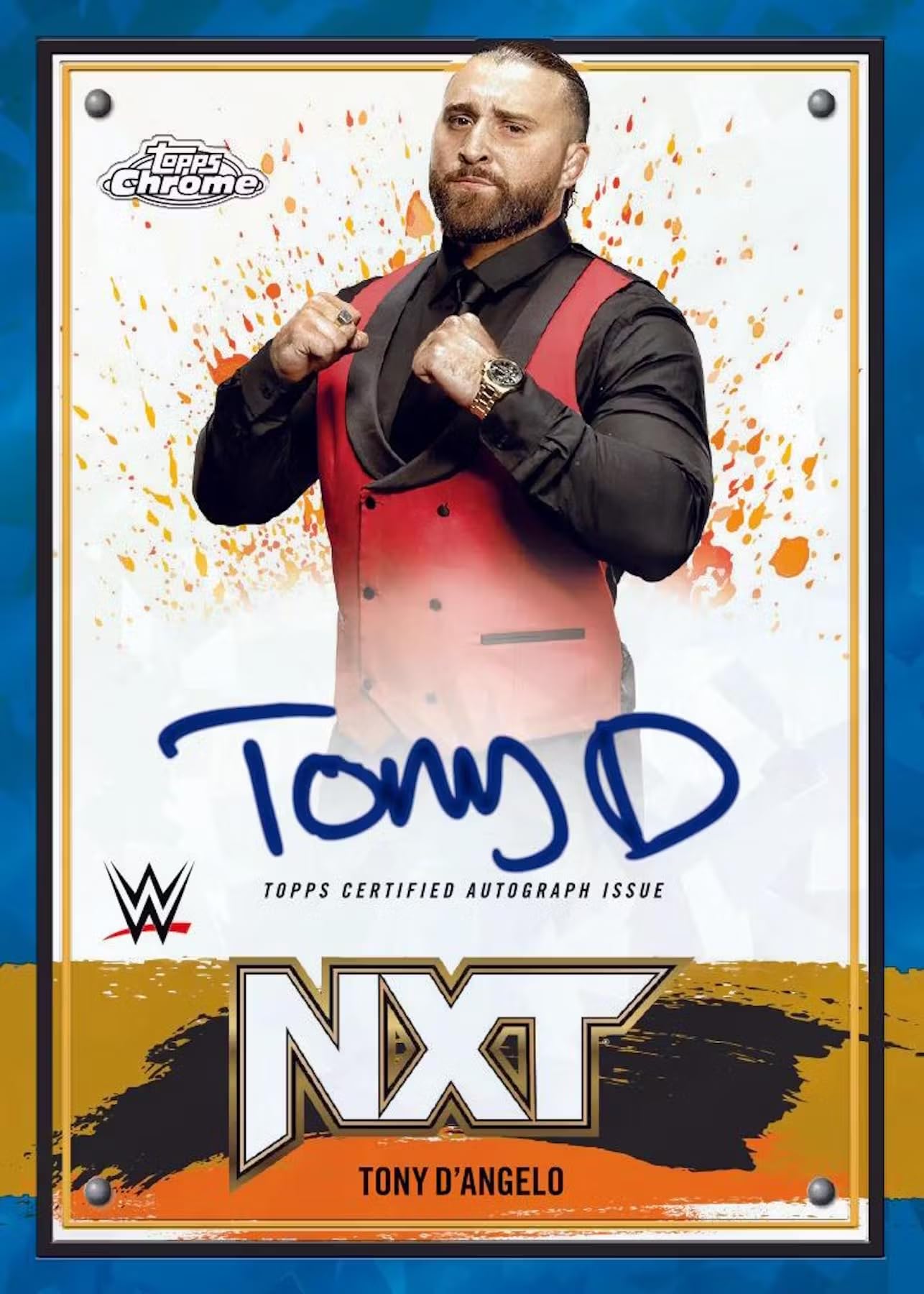 2025 Topps Chrome WWE Sapphire Edition Wrestling Hobby Box (One Chrome Autograph Card Per Box)