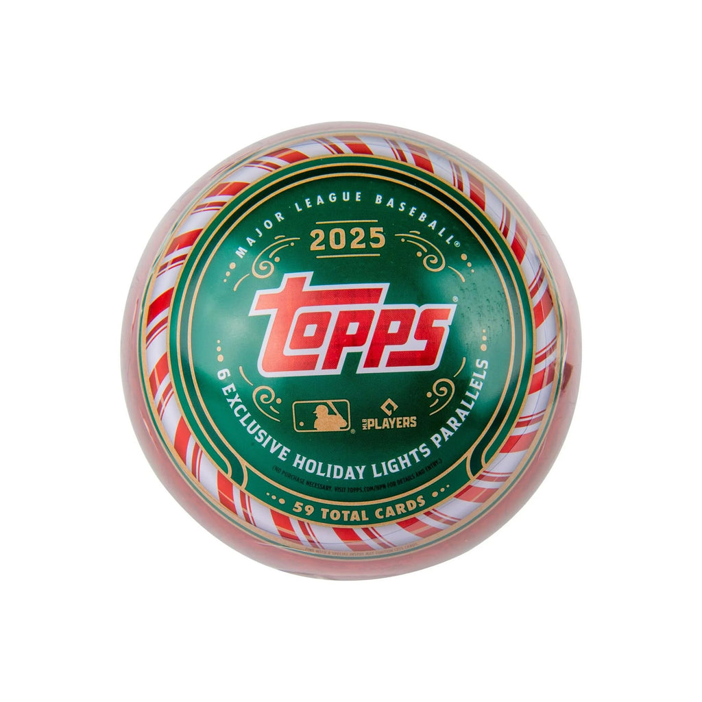 2025 Topps Holiday Baseball Trading Cards Collectors Tin