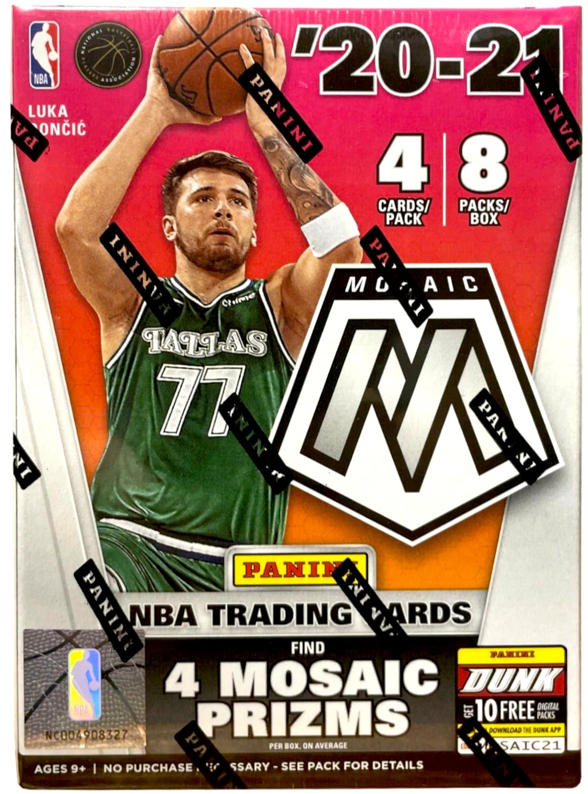 Panini 2020-21 Mosaic Basketball Blaster Box - 8 Packs, 4 Cards Per Pack, Factory Sealed