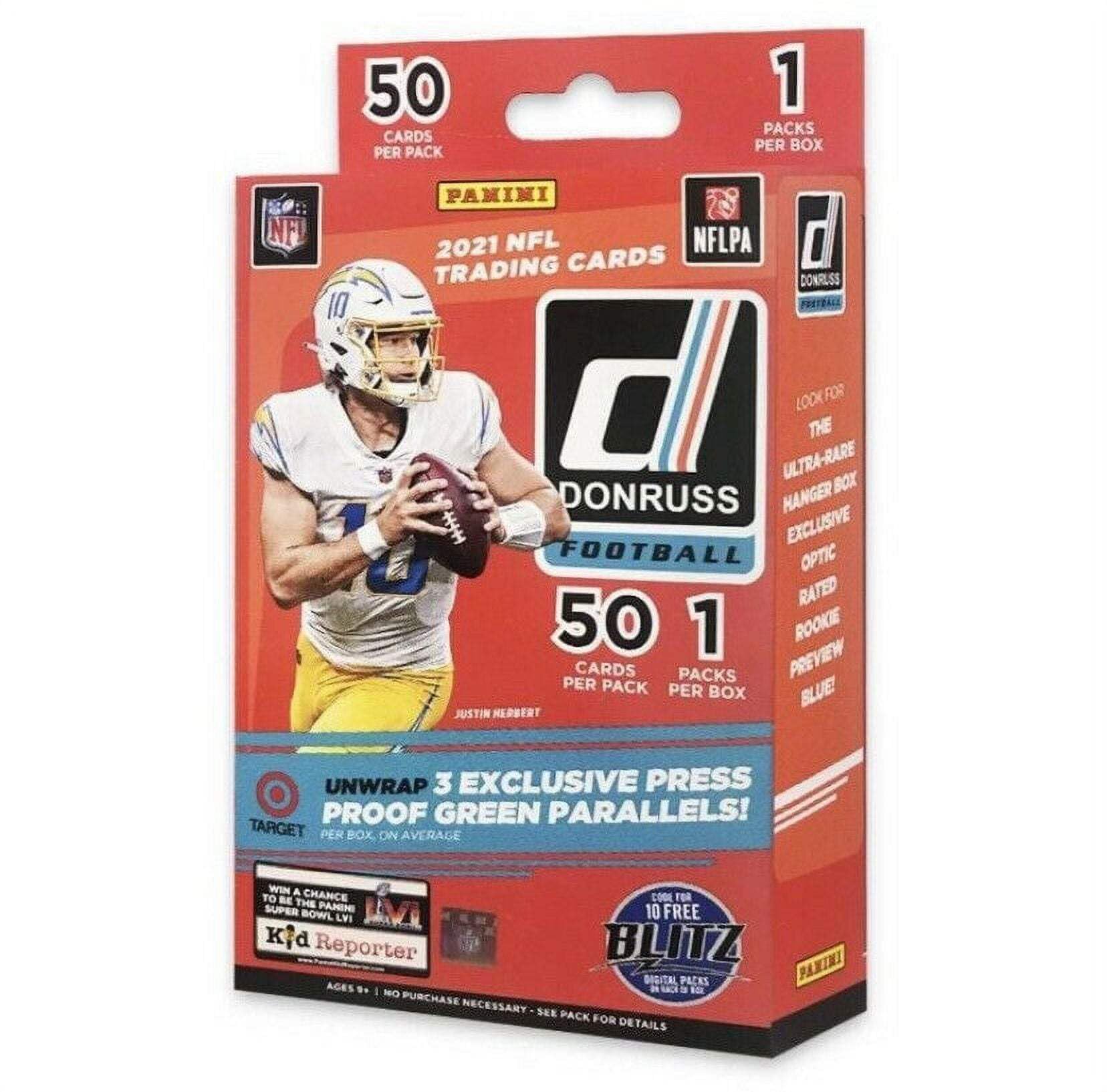 2021 Panini Donruss Football Exclusive Hanger Box – Factory Sealed (Green Parallels)