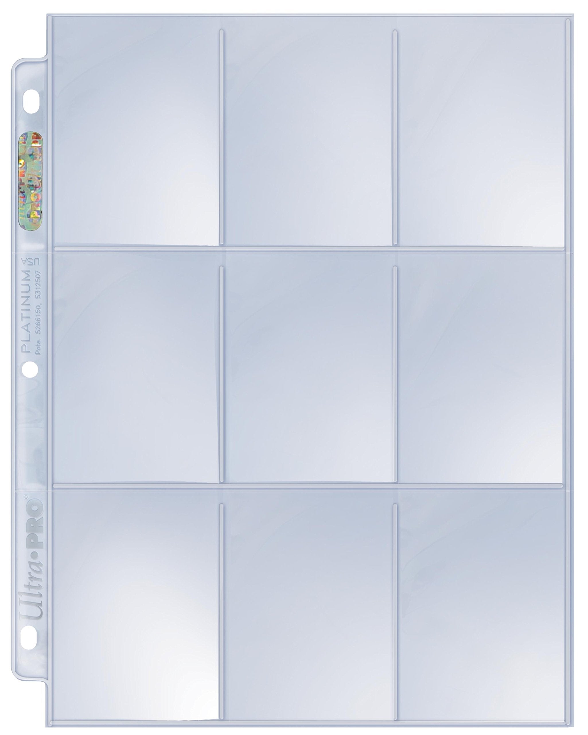 Ultra Pro 9 Pocket Pages Platinum Series - 100 Pages of Card Sleeves for Trading Card Binder and More
