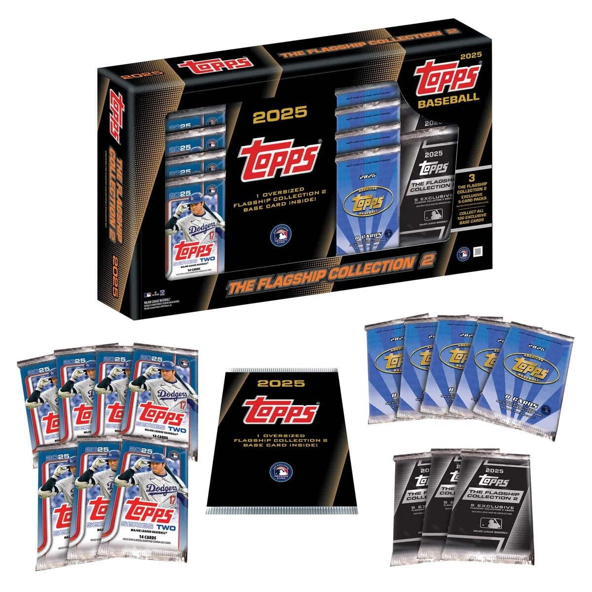 2025 Topps Baseball Flagship Collection Series 2 Trading Card Box (1 Oversized Card Per Box)