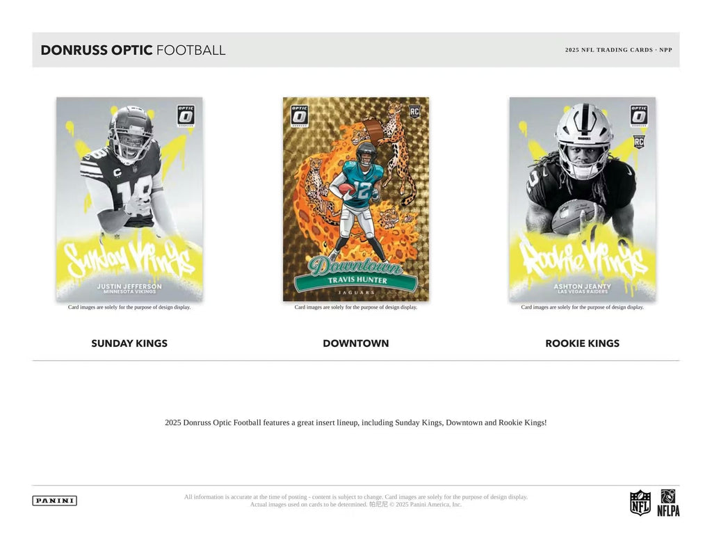 2025 Panini Donruss Optic Football Mega Trading Card Box (1 Autograph or Memorabilia Card Per Box)