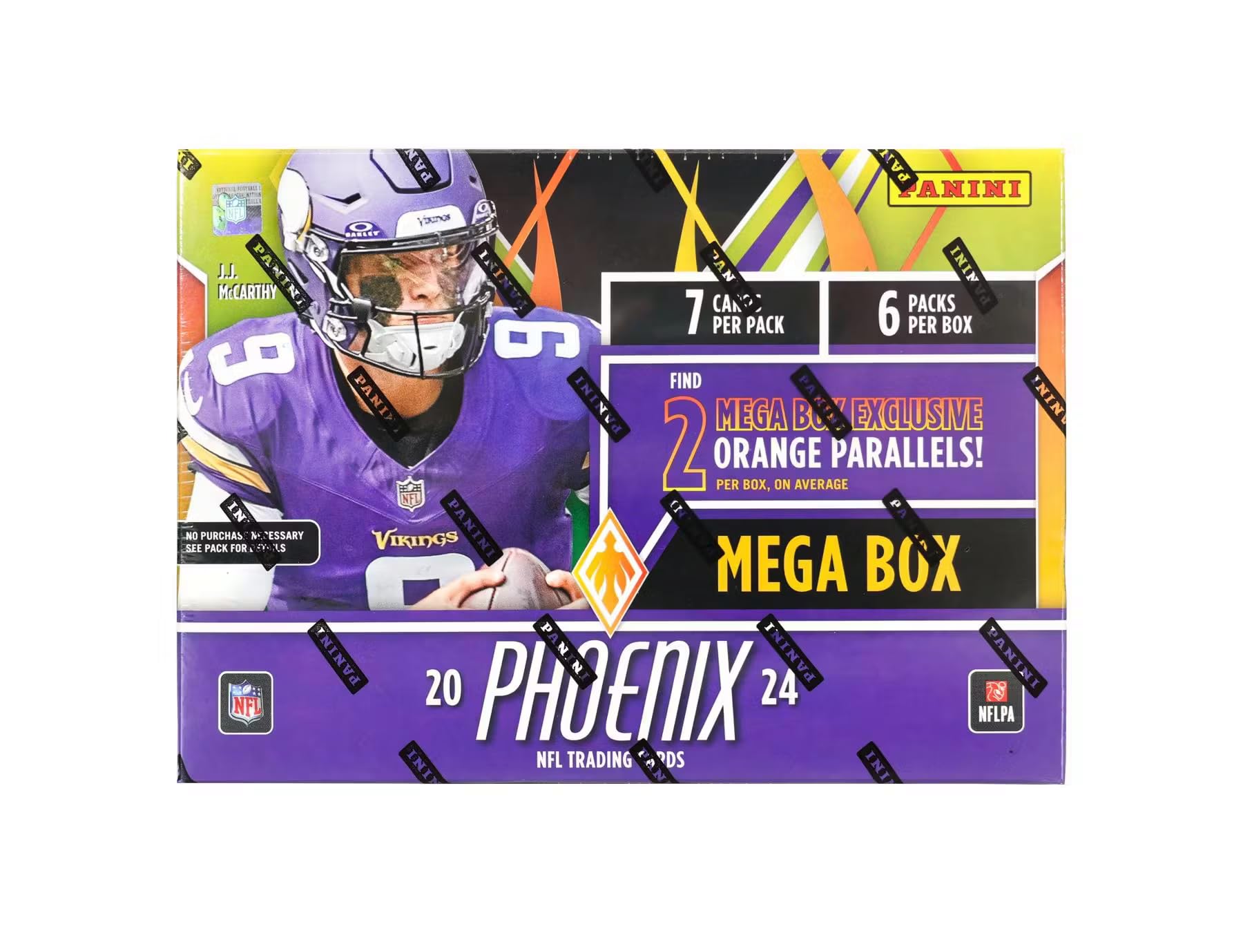 Panini 2024 Phoenix Football Hobby Mega Trading Card Box (Two Exclusive Orange Parallels Per Box)