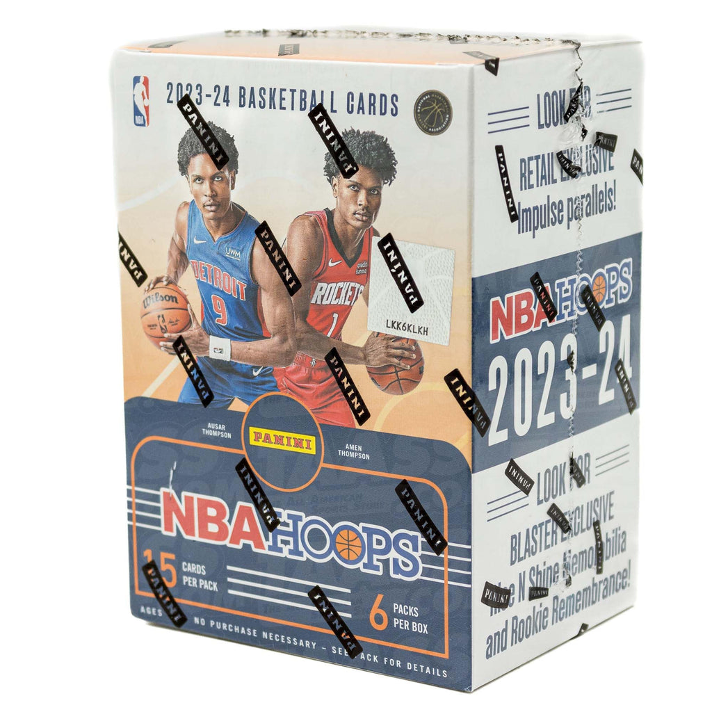2023-24 Panini NBA Hoops Basketball Blaster Box - 90 Cards - Look for Victor Wembanyama RC!