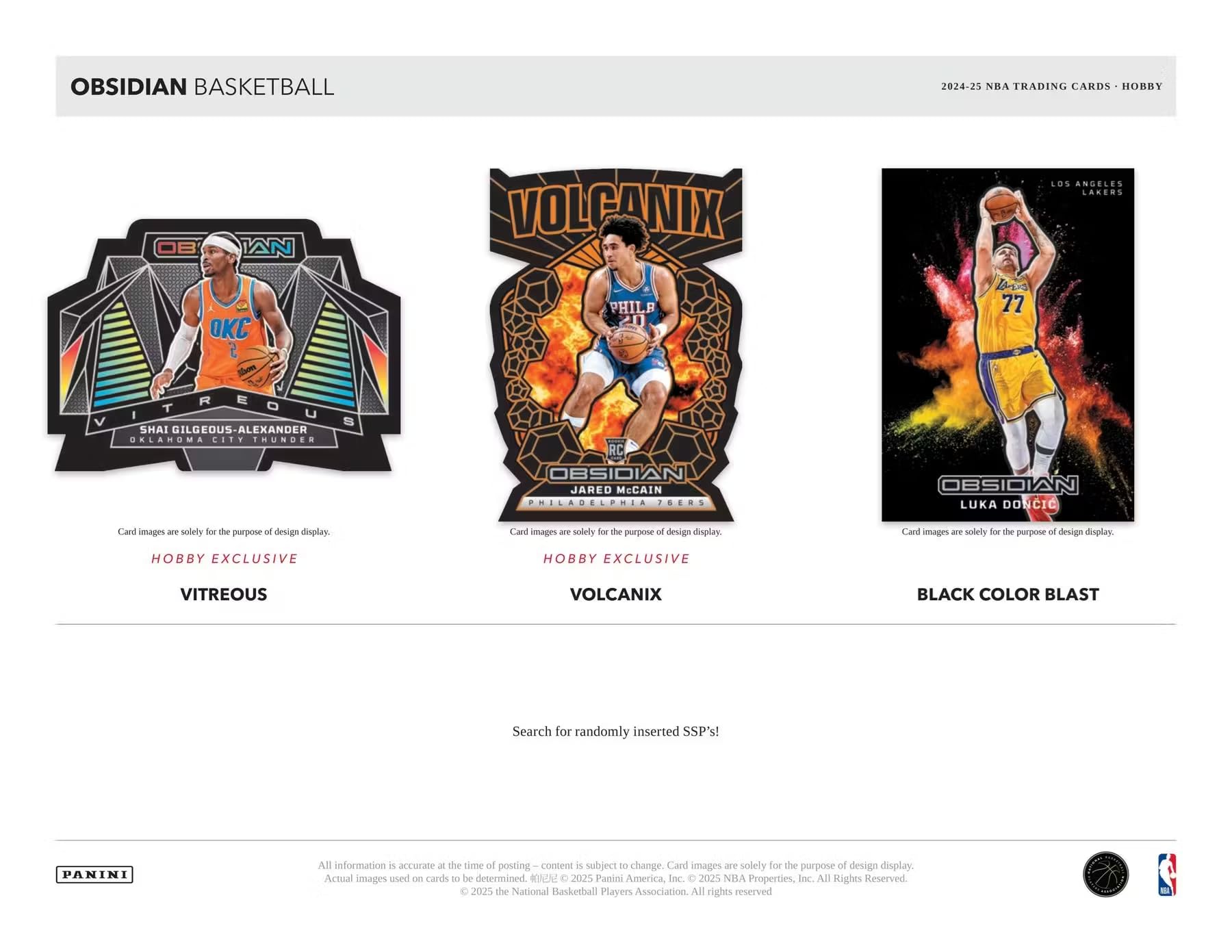 2024/25 Panini Obsidian Basketball Hobby Trading Card Box (2 Autograph Cards Per Box)