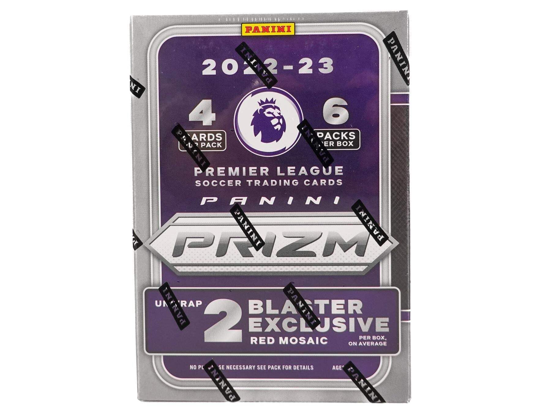 2022-23 Panini Prizm Premier League EPL Soccer 6-Pack Blaster Box (Red Mosaic Prizms)