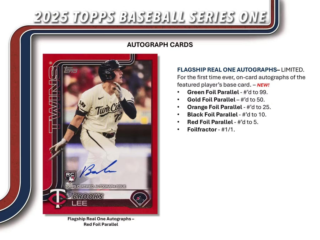 2025 Topps Series 1 Baseball Trading Card MLB Hobby Jumbo 10 Pack Box (1 Autograph & 2 Relics Per Jumbo Box)