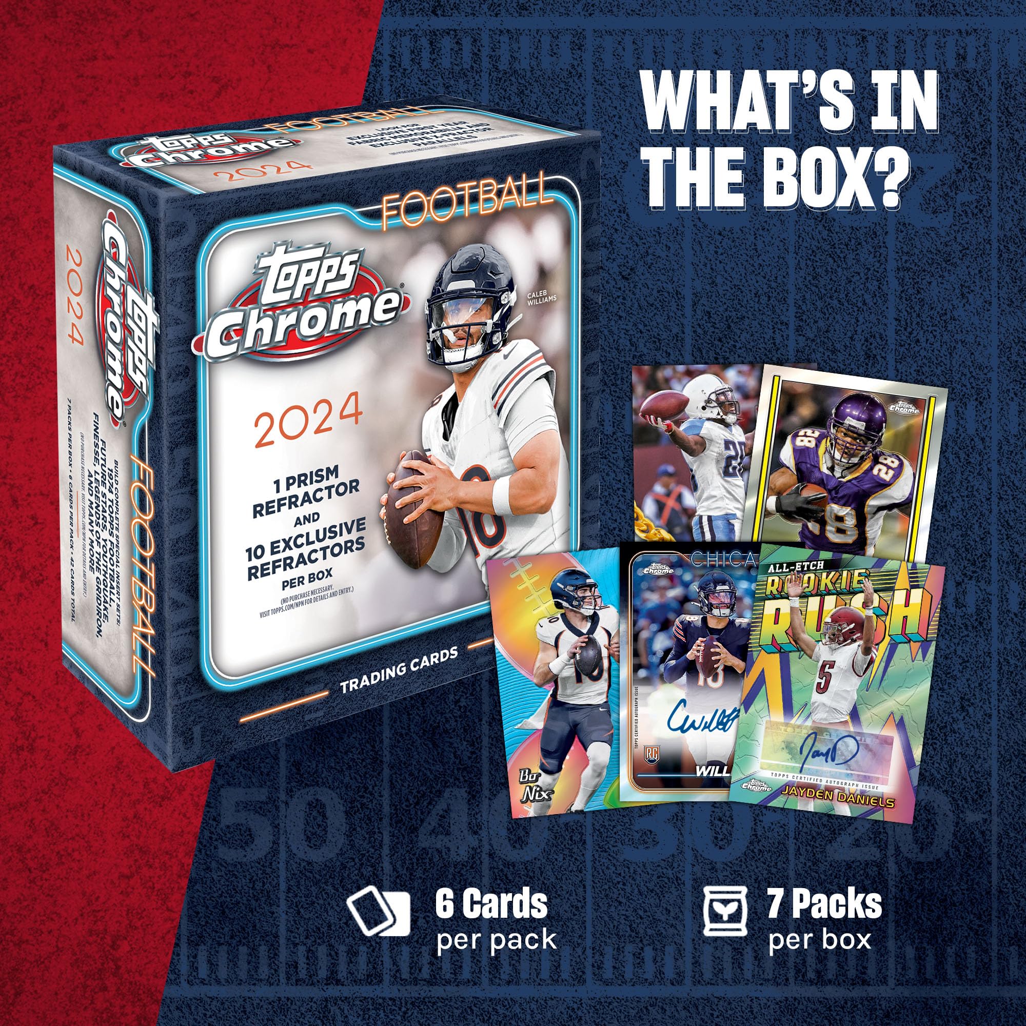 2024 Topps Chrome Football Mega Box