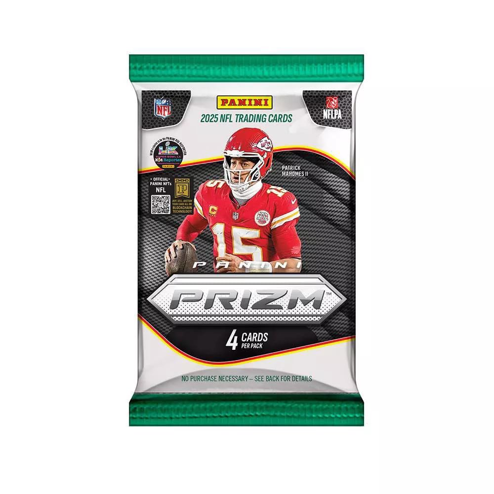 Panini 2025 Prizm Football 6-Pack Blaster Box (Disco Prizms)
