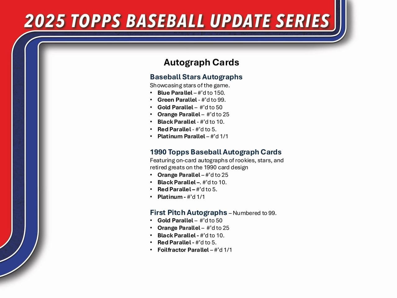 MLB 2025 Topps Baseball Update Series Trading Card Hobby Jumbo Box