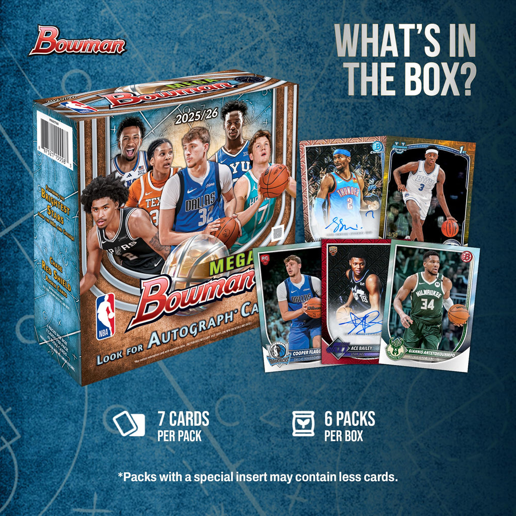 2025-26 Bowman NBA Basketball - Factory Sealed - Mega Box