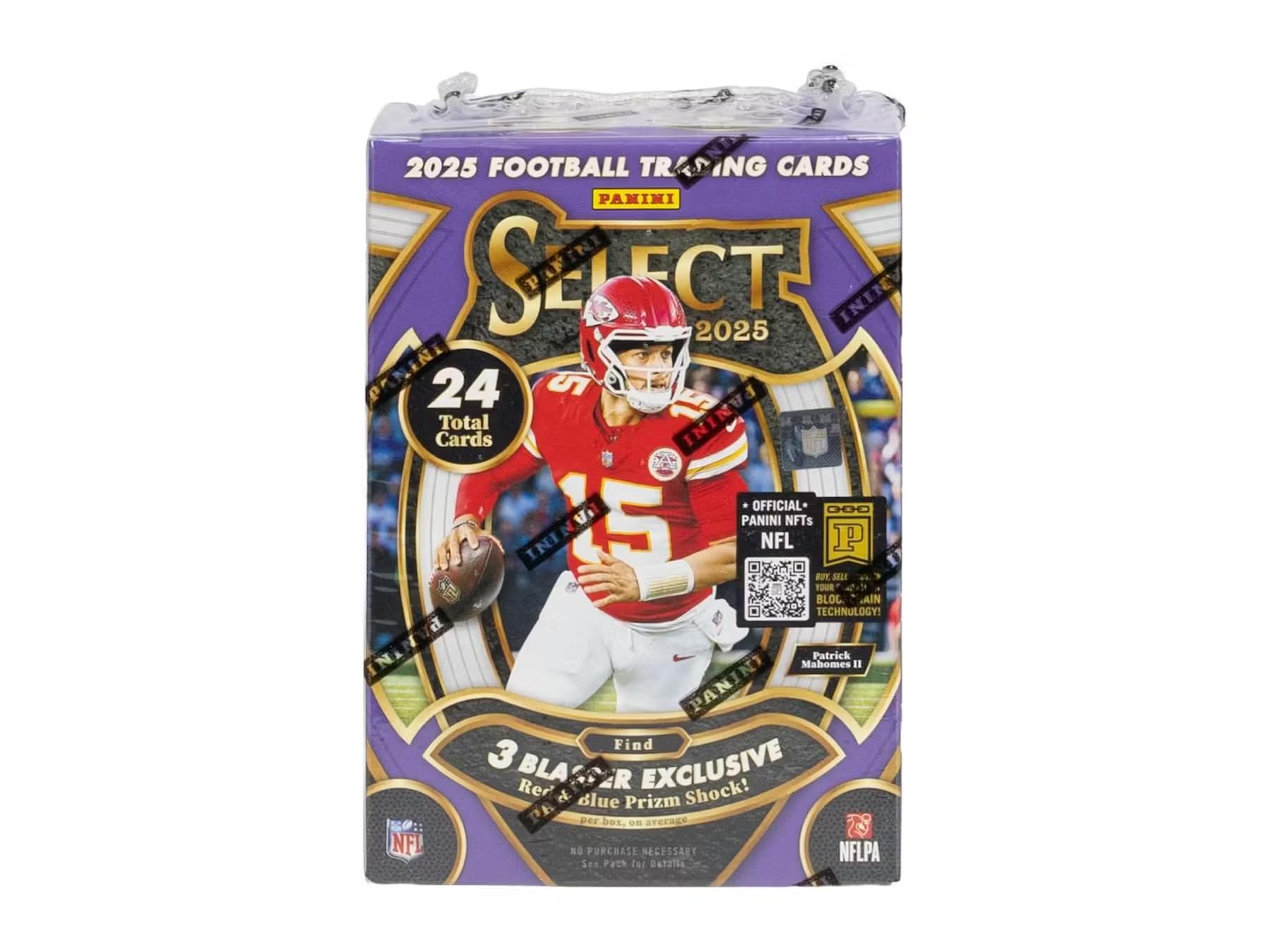 2025 Panini Select Football Blaster Box Trading Card Box (1 Silver Shock Parallel Per Box)(3 Red & Blue Prizm Shock Parallels Per Box)