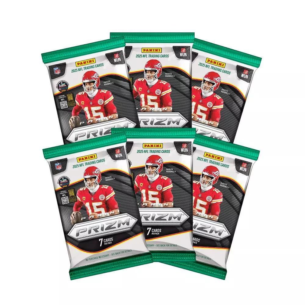 2025 Panini NFL Football Prizm Football Trading Card Hobby Mega Box (Purple Pulsar Prizms)
