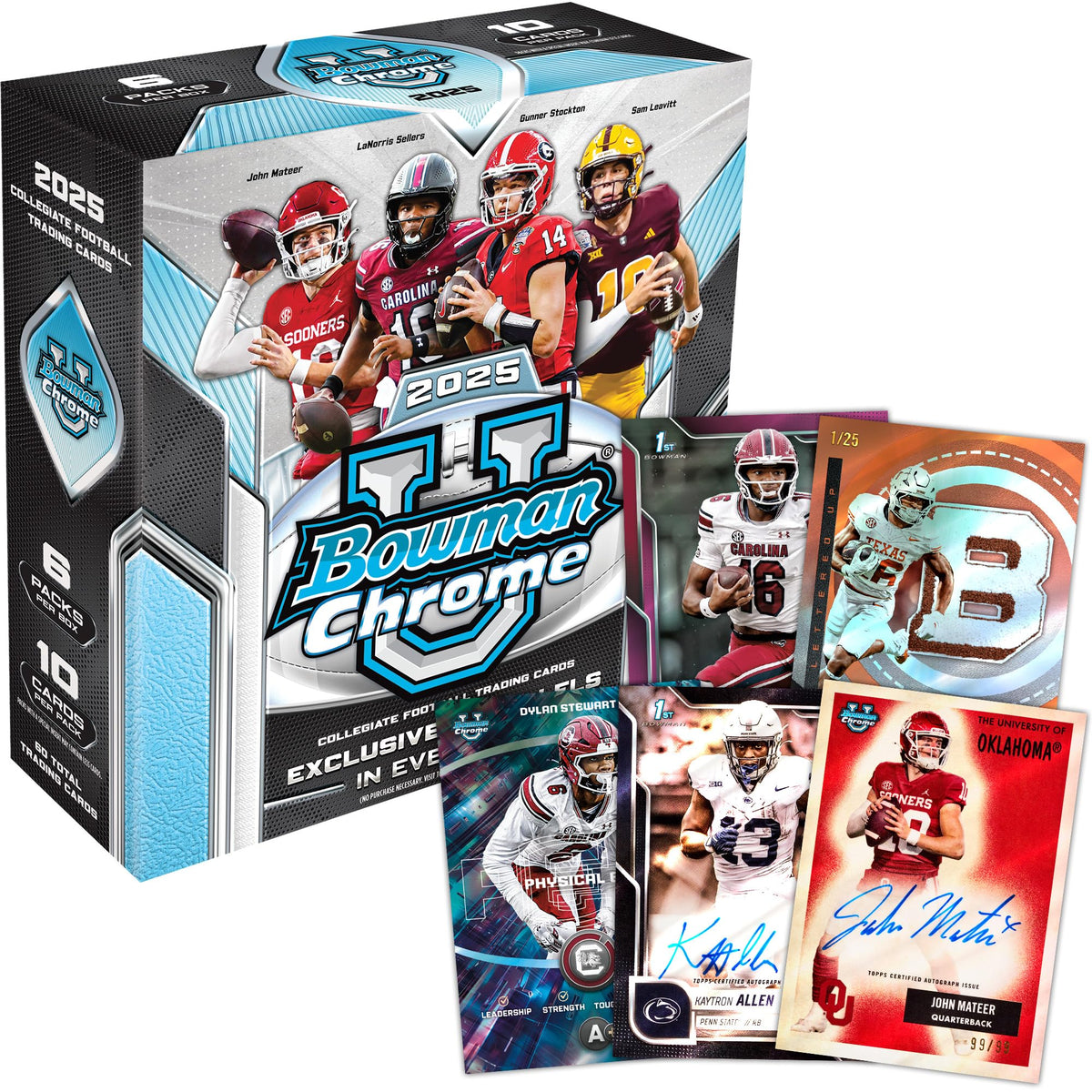 2025 Bowman University Chrome Football - Factory Sealed