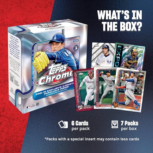 2025 Topps Chrome MLB Baseball - Factory Sealed - Mega Box