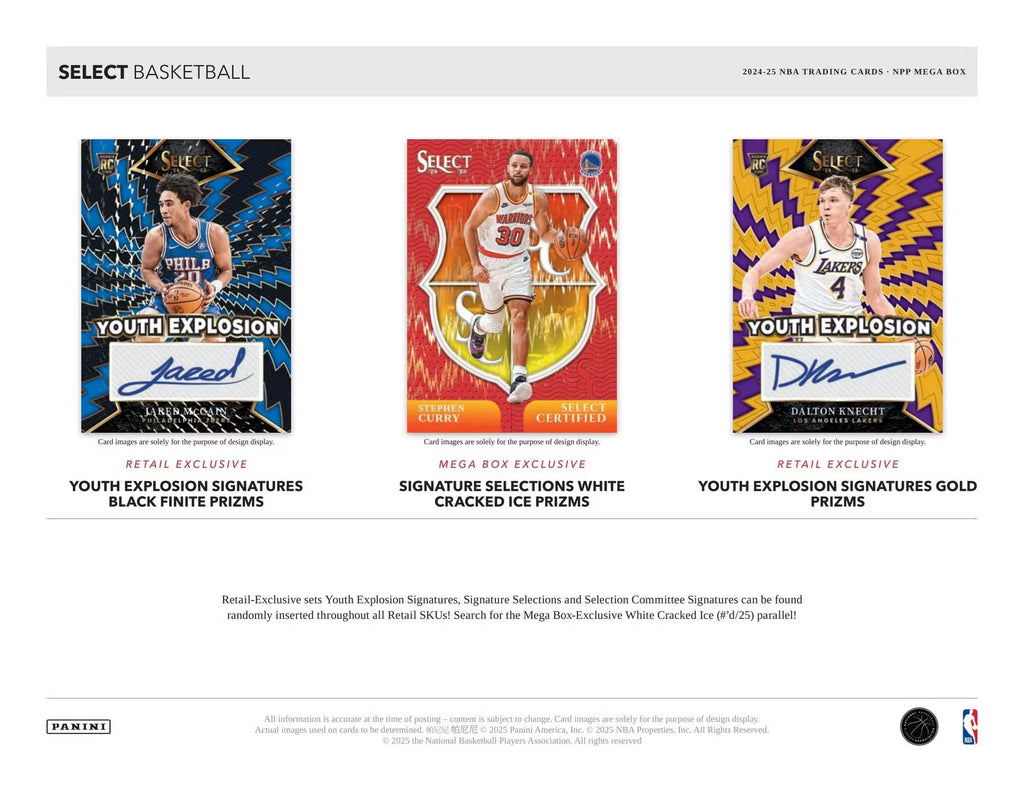2024/25 Panini Select Basketball Mega Trading Card Box (Red & Purple Cracked Ice)