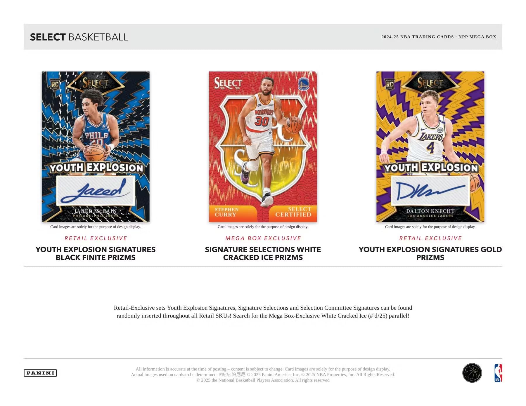 2024/25 Panini Select Basketball Mega Trading Card Box (Red & Purple Cracked Ice)