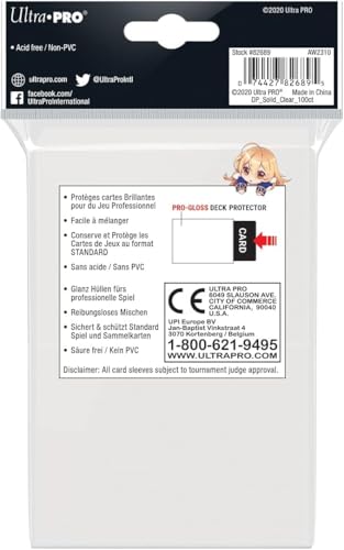 Ultra Pro Clear Standard Size Deck Protectors - 100 ct.