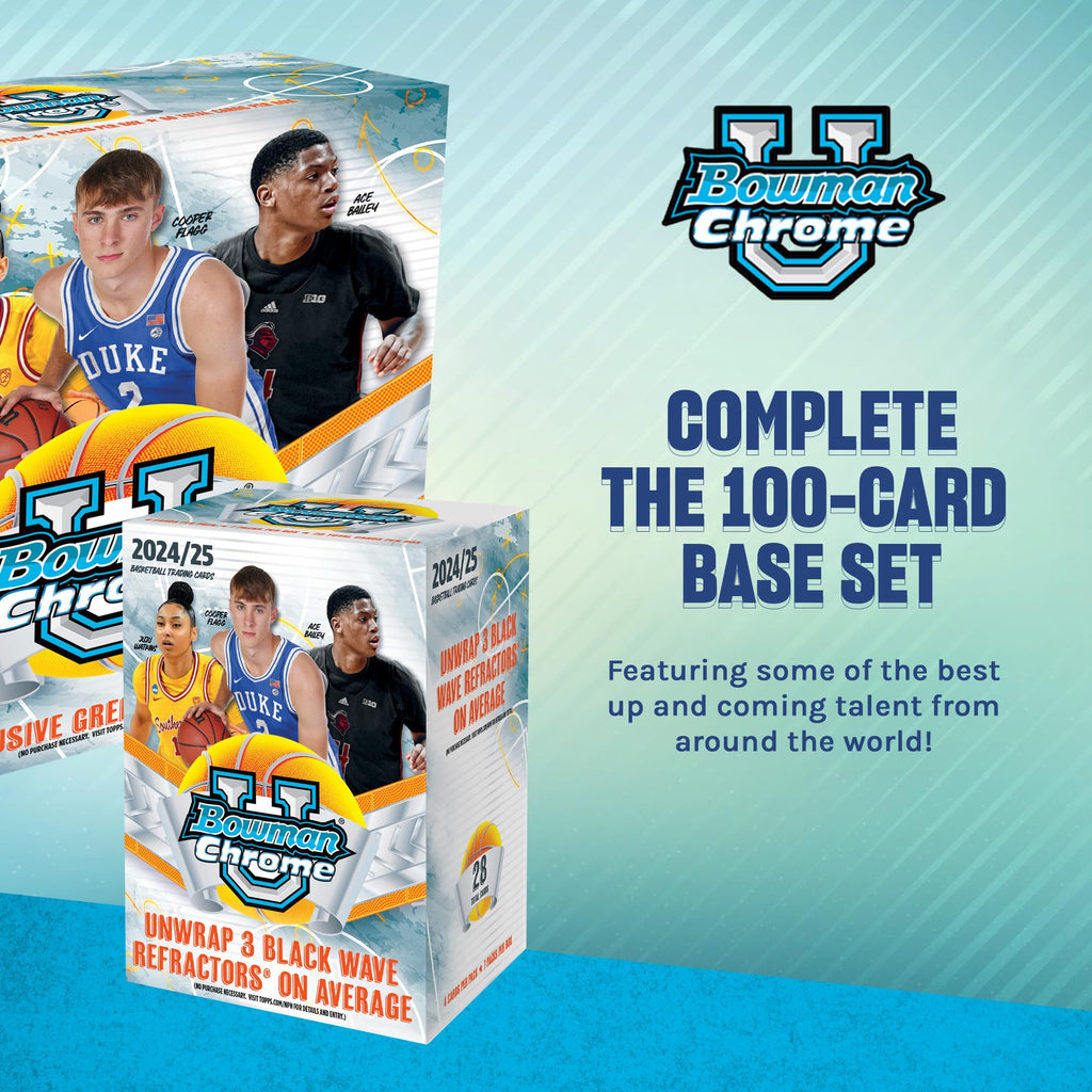 2024/25 Bowman University Chrome Basketball Factory Sealed Mega Box - College Team Sets