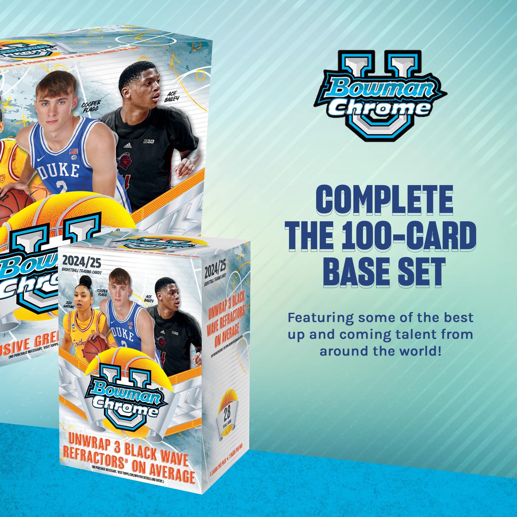 2024/25 Bowman University Chrome Basketball Factory Sealed Mega Box - College Team Sets