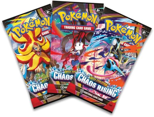 Pokémon TCG: Mega Evolution—Chaos Rising Triple Pack (1 Foil Promo Card & 3 Booster Packs)
