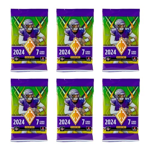 2024-25 Panini Phoenix NFL Football Mega Box – Retail Exclusive, 42 Cards, Color Blast Parallels, Rookie Cards, Official Trading Cards