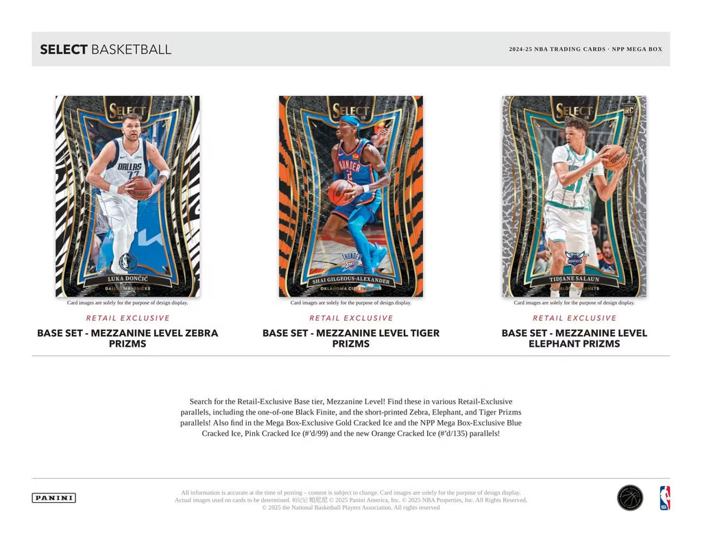 2024/25 Panini Select Basketball Mega Trading Card Box (Red & Purple Cracked Ice)