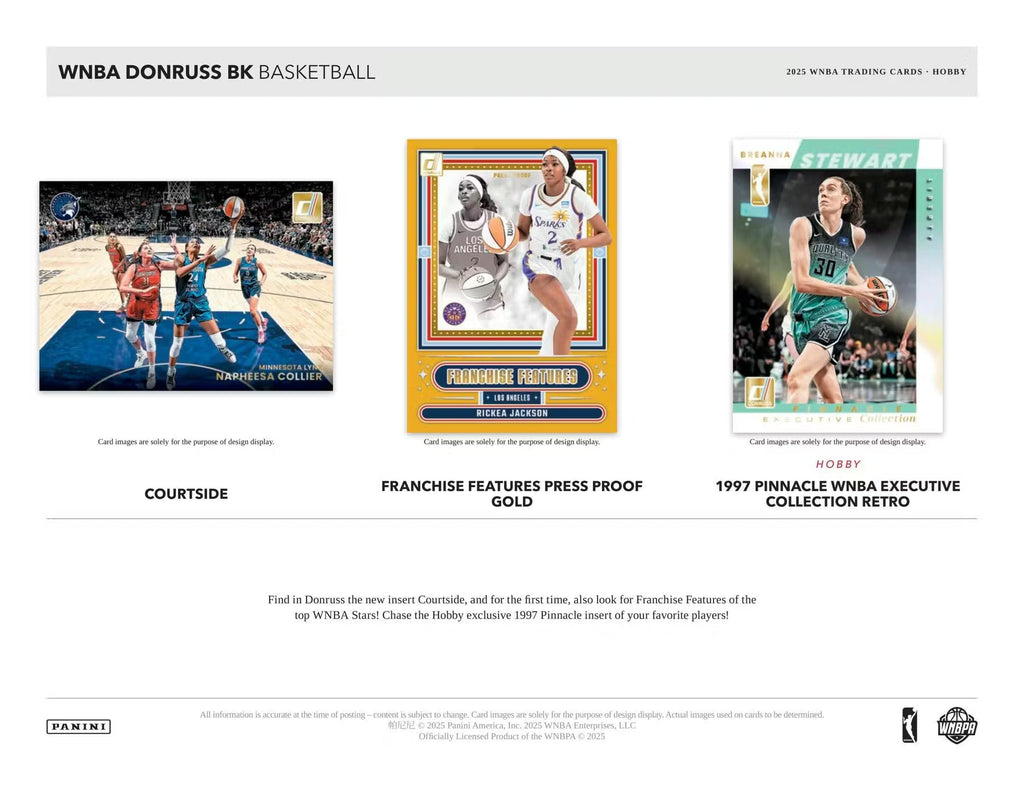 2025 Panini Donruss WNBA Basketball Mega Trading Card Box (1 Autographs or Memorabilia Cards Per Box)