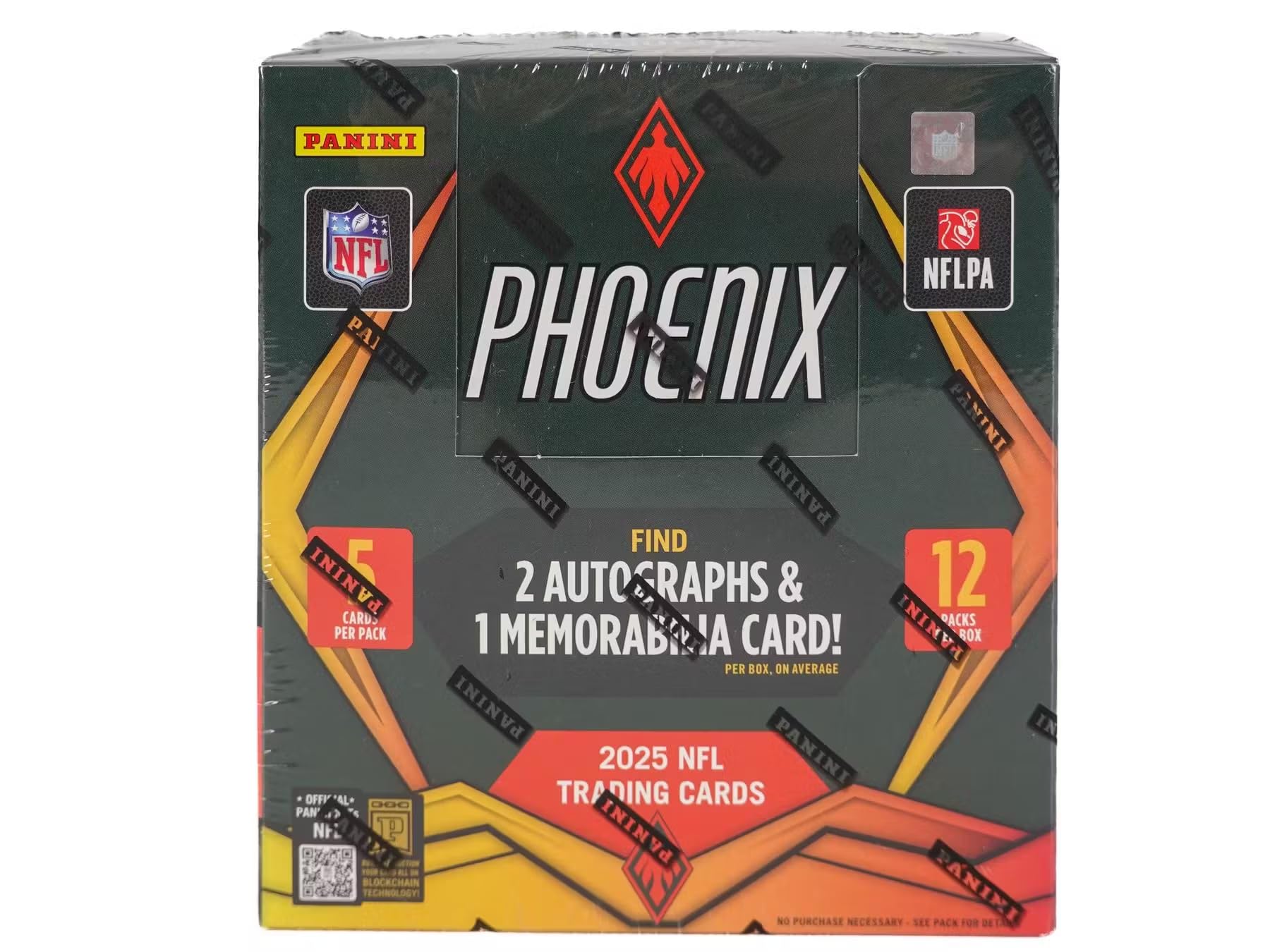 2025 Panini Phoenix Football Hobby Trading Card Box (2 Autographs Per Box Including 1 Rookie Patch Autograph)
