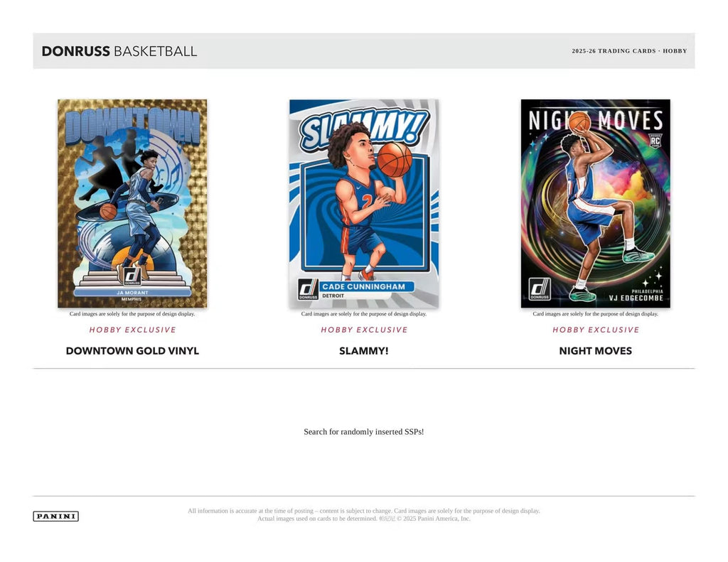 2025/26 Panini Donruss Basketball Hobby Trading Card Box (3 Autographs Cards Per Box)