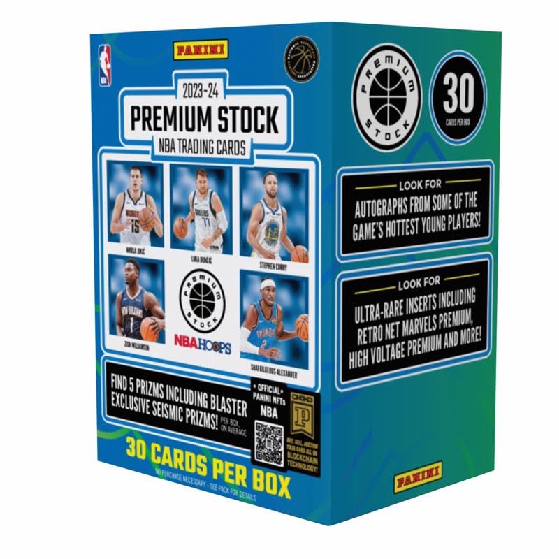 Panini 9105513 2023-24 Premium Stock Basketball Blaster Box 30 Piece