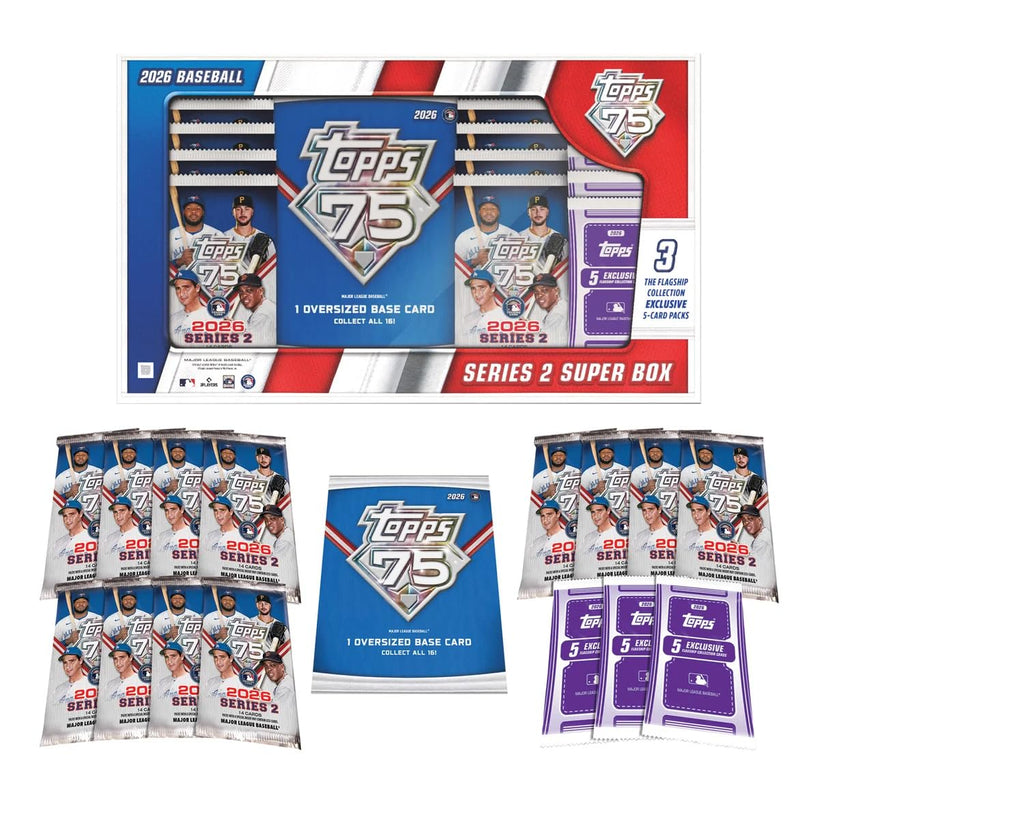 2026 Topps Baseball Series 2 Trading Card Super Box Flagship Collection (3 Exclusive Flagship Collection 5 Card Packs)