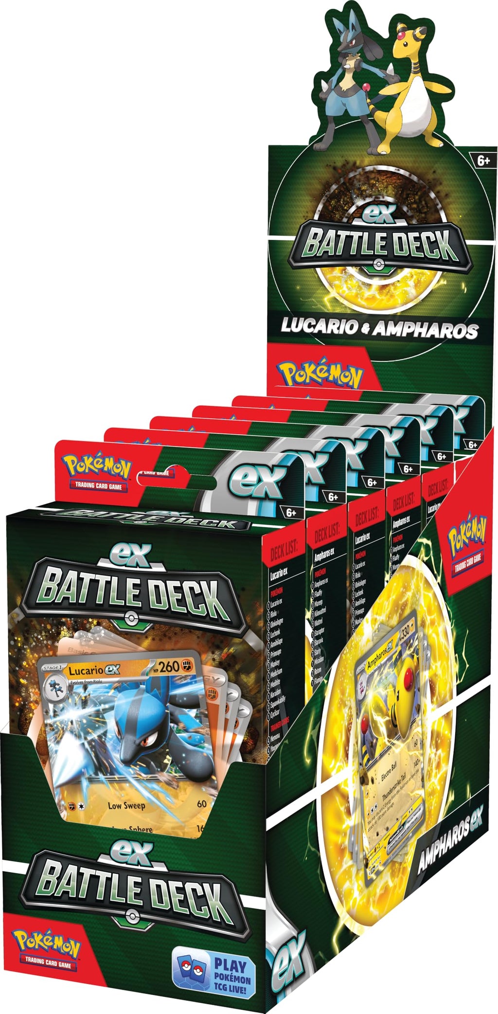 Pokémon Trading Card Game Ex Battle Decks Lucario or Ampharos