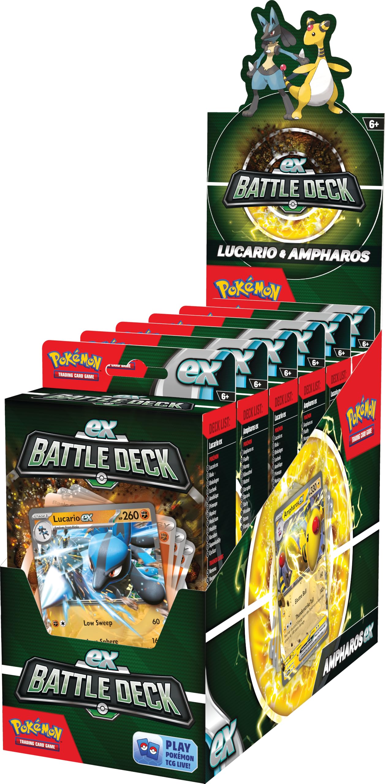 Pokémon Trading Card Game Ex Battle Decks Lucario or Ampharos