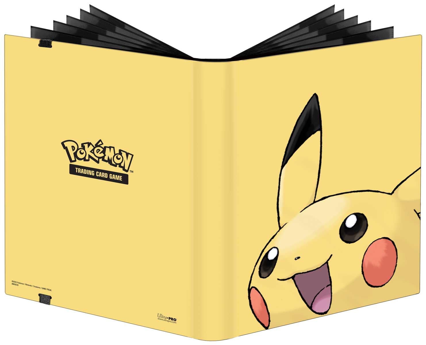 Ultra Pro 2025 Pokemon Card Binder 9 Pocket Featuring Pikachu – Trading Card Binder Holds 360 Cards Side Loading – Organizer for TCG Collectors with Elastic Strap Closure for Sleeved Cards
