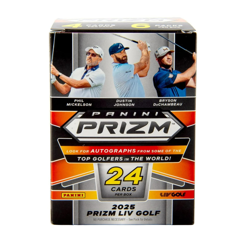 2025 Panini Prizm LIV Golf Blaster Box – Official Trading Cards – Retail Exclusive Parallels, Inserts & Rookies – Sealed Box
