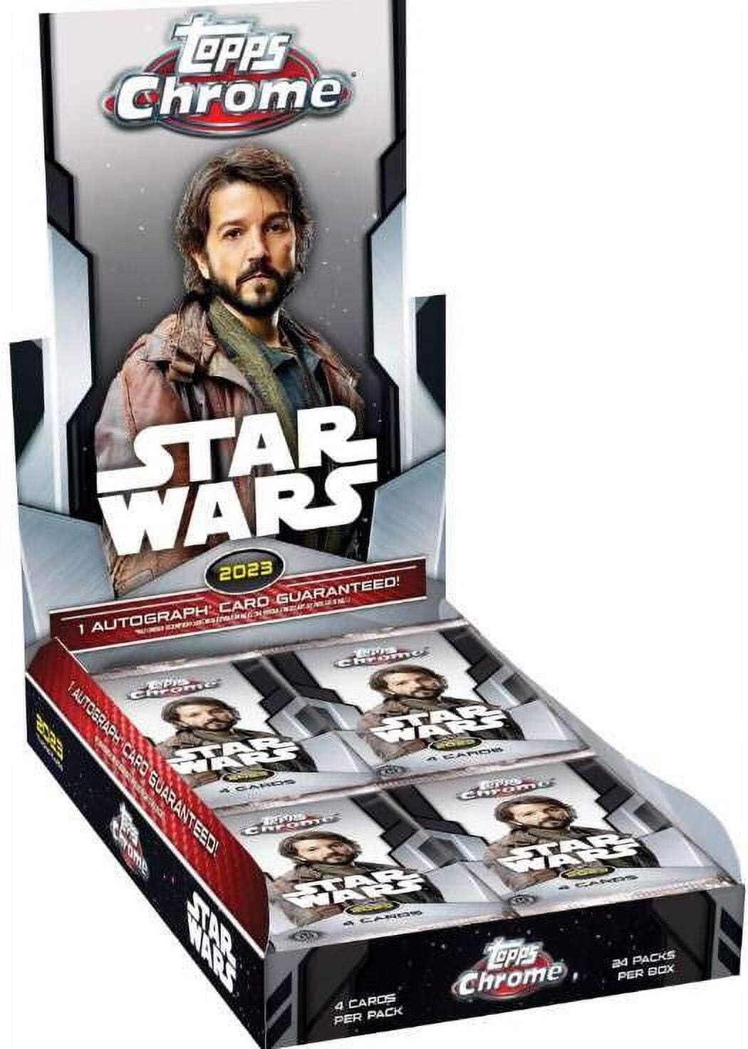 2023 Topps Star Wars Chrome Trading Card Hobby Box 1 Autograph Per Box