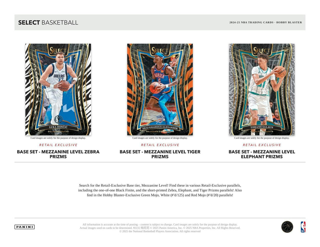 Panini Select Basketball Hobby Exclusive Blaster Box HOFBC